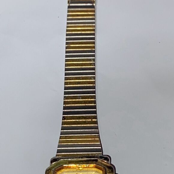 Oleg Cassini Women\'s Gold Silver Tone Band Rectangle Face Quartz Watch OS main image 9